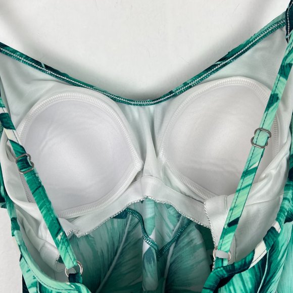 Magicsuit Lanai Rita Top Tankini Top Leaf Print Tropical Size 8 EUC - Picture 12 of 14